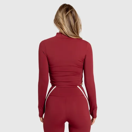 Jachetă sport cu fermoar damă Iron Aesthetics Define, vișinie