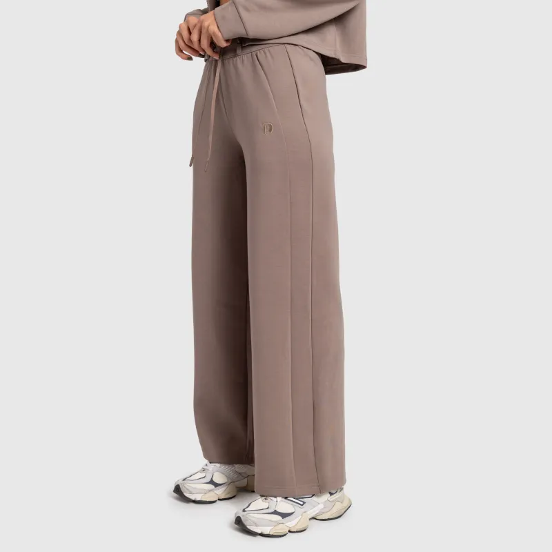 Pantaloni de trening damă Iron Aesthetics Enigma, maro-1