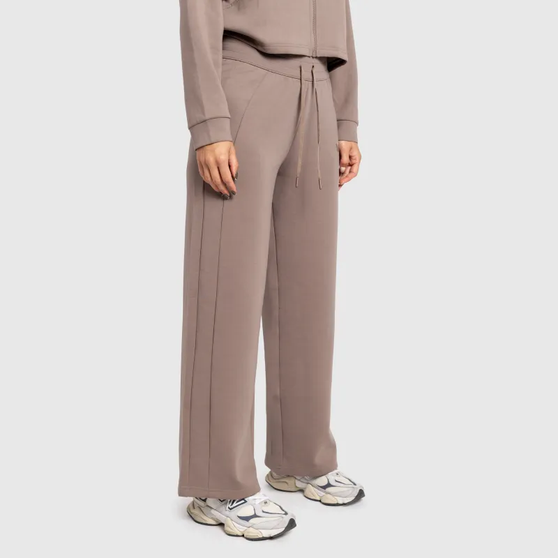 Pantaloni de trening damă Iron Aesthetics Enigma, maro-4