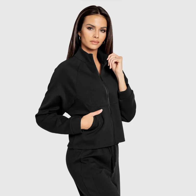 Hanorac cu fermoar damă Iron Aesthetics Enigma, negru-6