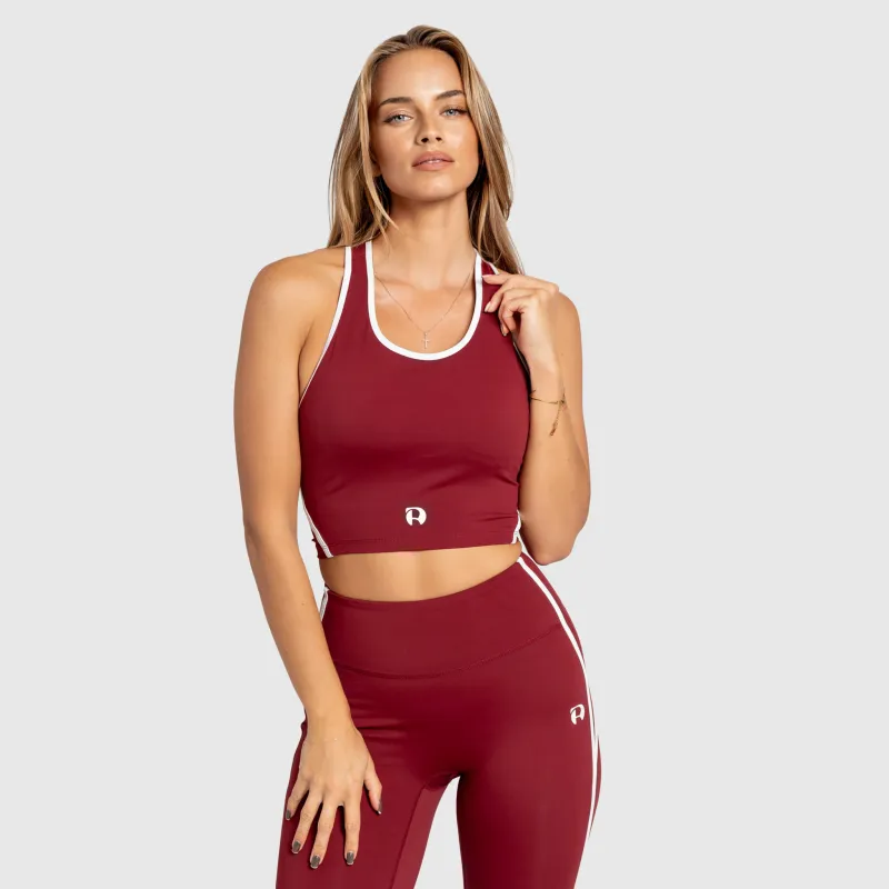Bustieră sport damă Iron Aesthetics Define, vișinie-3