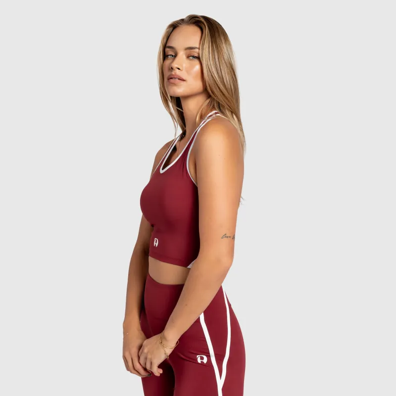 Bustieră sport damă Iron Aesthetics Define, vișinie-4