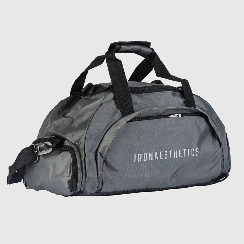 Geantă sport Iron Aesthetics FitKit 2in1, gri-2
