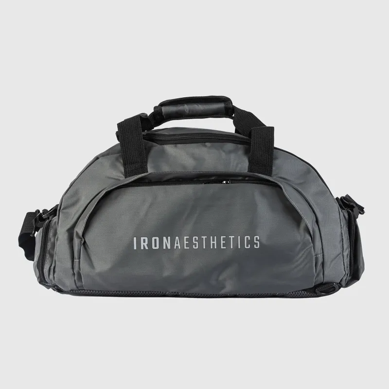 Geantă sport Iron Aesthetics FitKit 2in1, gri-3