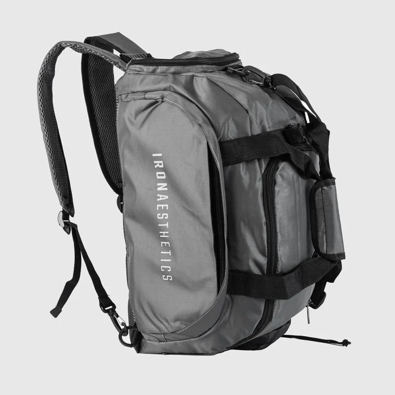 Geantă sport Iron Aesthetics FitKit 2in1, gri-4