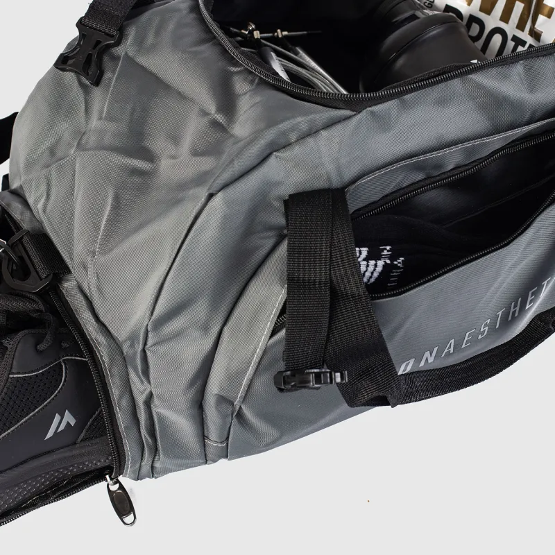 Geantă sport Iron Aesthetics FitKit 2in1, gri-7