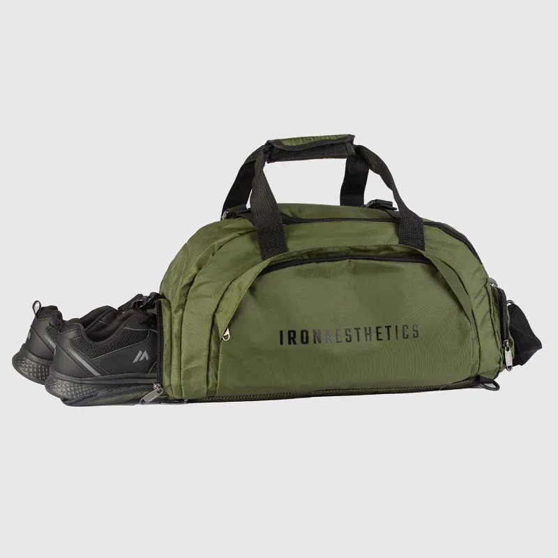 Geantă sport Iron Aesthetics FitKit 2in1, verde-7