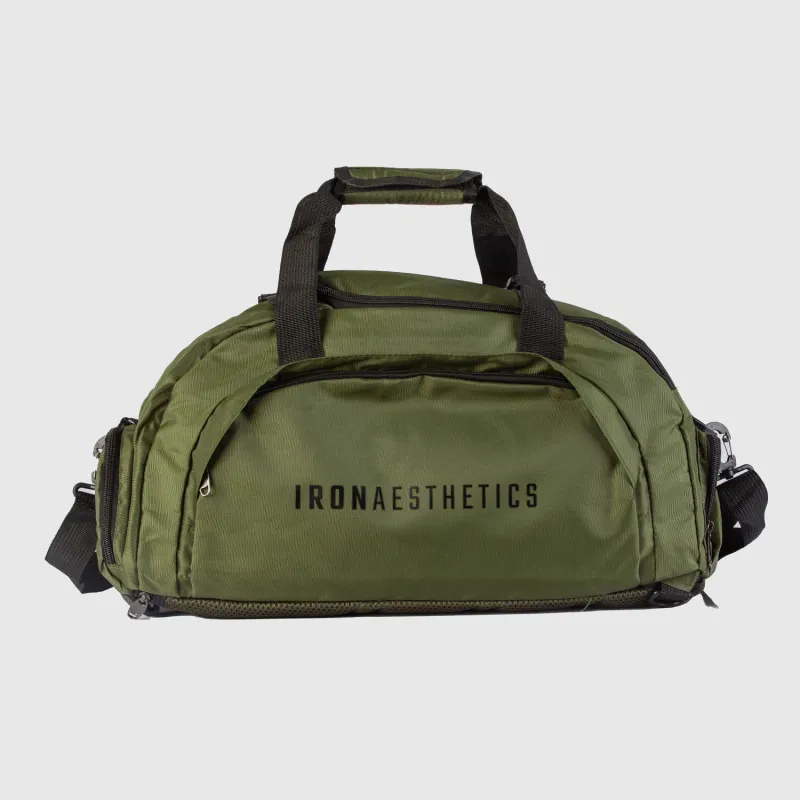Geantă sport Iron Aesthetics FitKit 2in1, verde-2