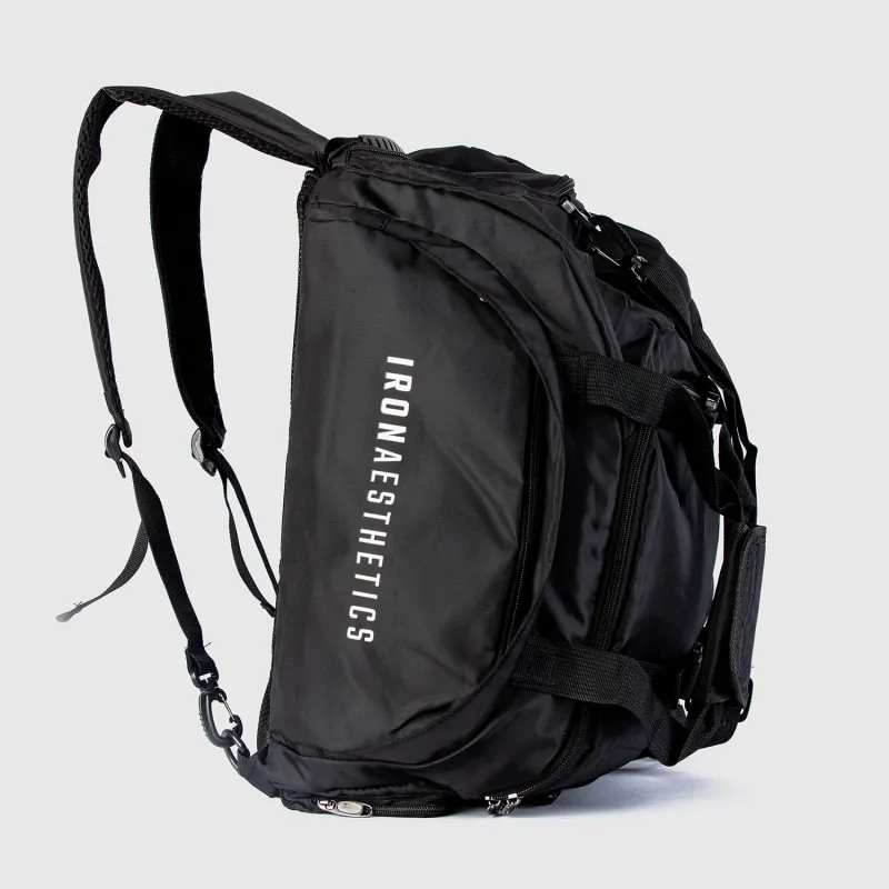 Geantă sport Iron Aesthetics FitKit 2in1, neagră-5