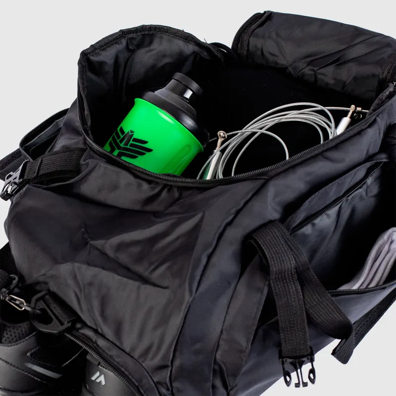Geantă sport Iron Aesthetics FitKit 2in1, neagră-9