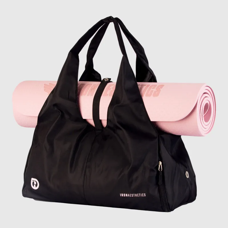 Geantă pentru yoga Iron Aesthetics Asana, neagră-3