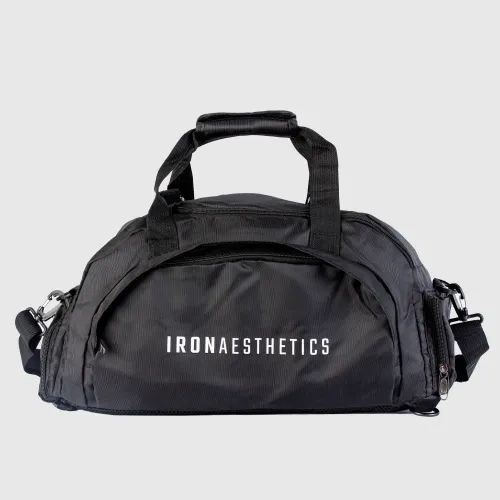 Geantă sport Iron Aesthetics FitKit 2in1, neagră