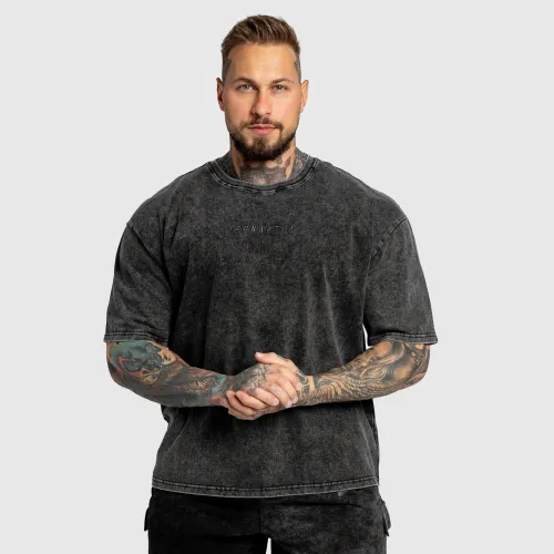 Tricou oversized Iron Aesthetics Heritage, washed black