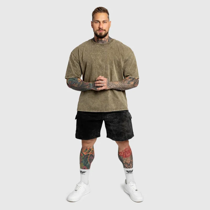 Tricou oversized Iron Aesthetics Heritage, washed green-8