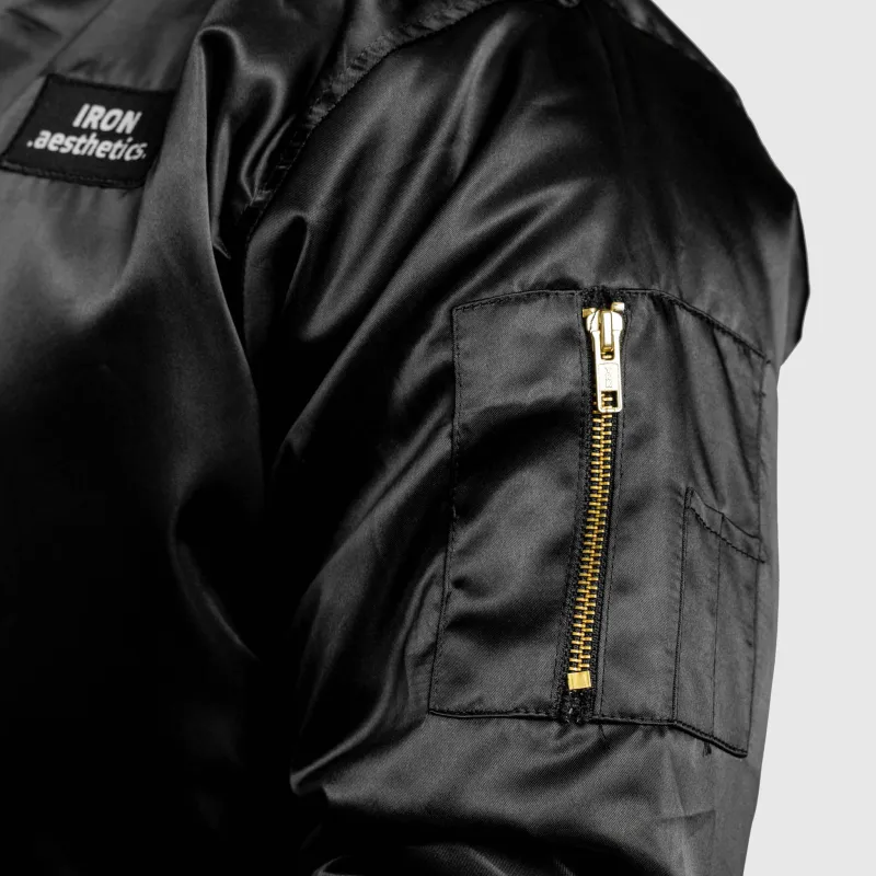 Jachetă bomber Iron Aesthetics Maverick, neagră-9