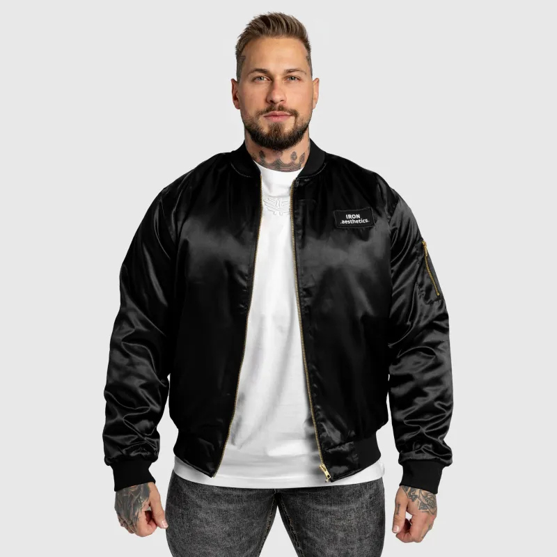 Jachetă bomber Iron Aesthetics Maverick, neagră-1
