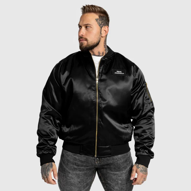 Jachetă bomber Iron Aesthetics Maverick, neagră-7