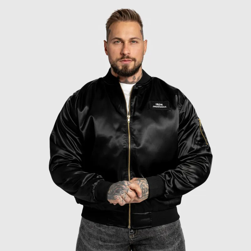Jachetă bomber Iron Aesthetics Maverick, neagră-5