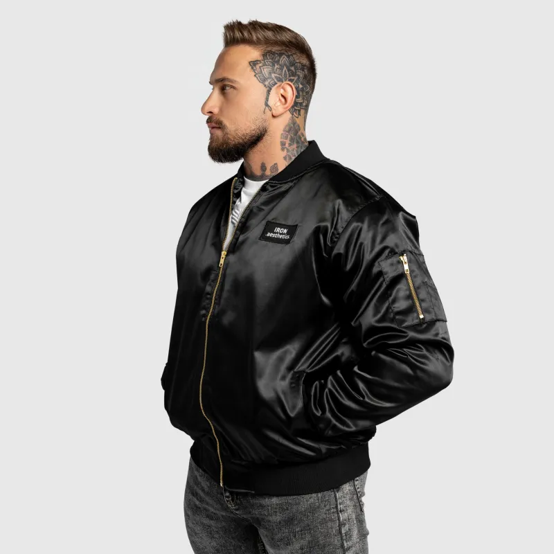 Jachetă bomber Iron Aesthetics Maverick, neagră-6