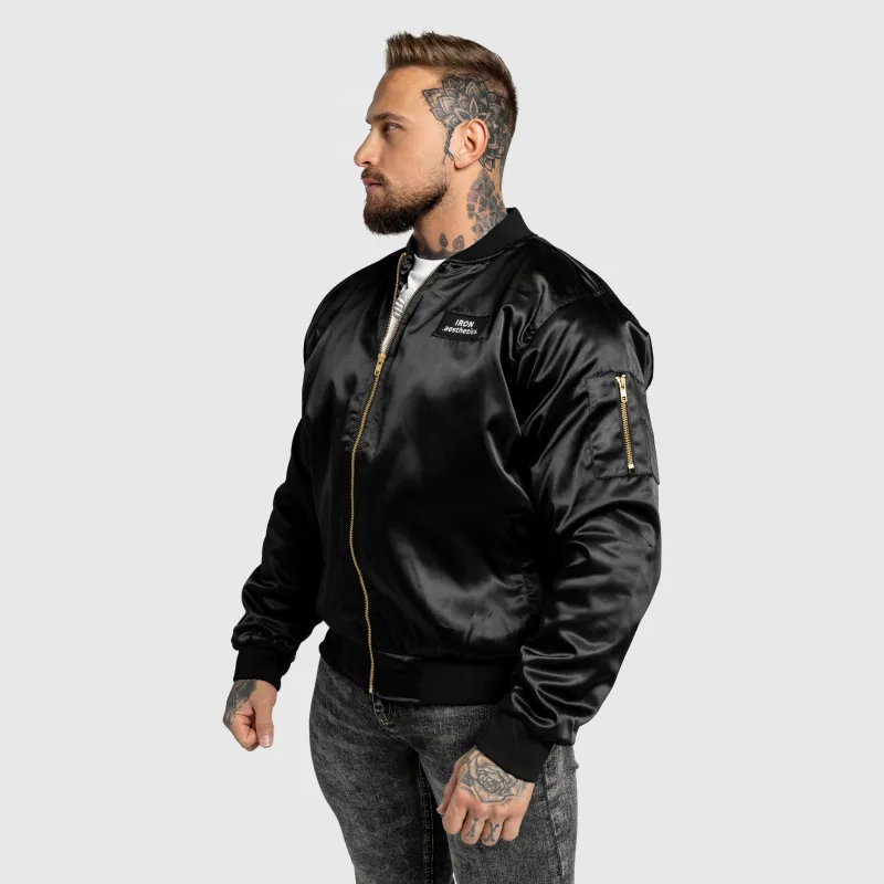 Jachetă bomber Iron Aesthetics Maverick, neagră-3