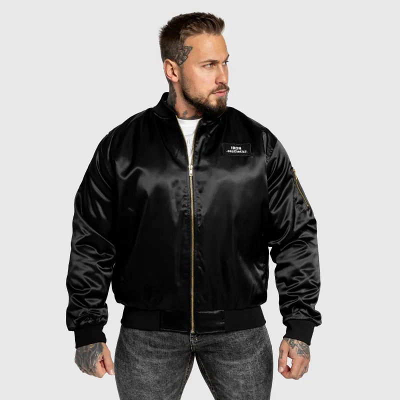 Jachetă bomber Iron Aesthetics Maverick, neagră-2