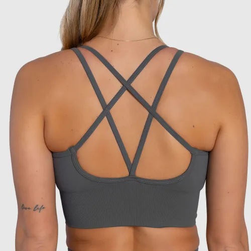 Bustieră sport damă Iron Aesthetics Ultimate, gri