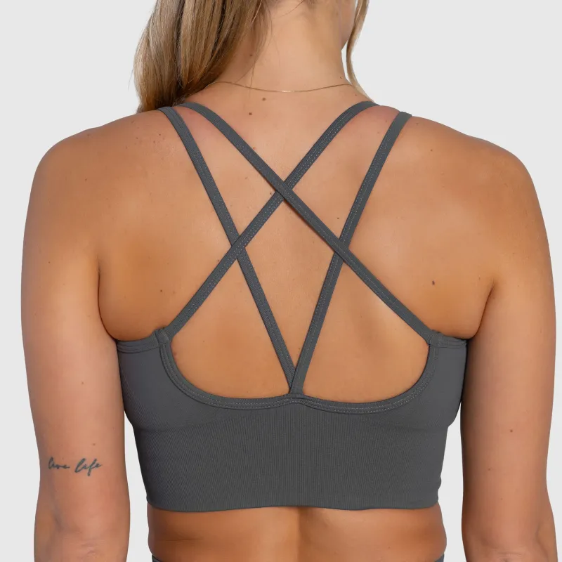 Bustieră sport damă Iron Aesthetics Ultimate, gri-2