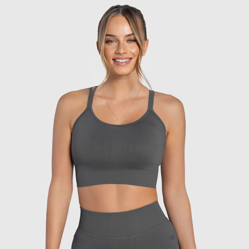 Bustieră sport damă Iron Aesthetics Ultimate, gri-1