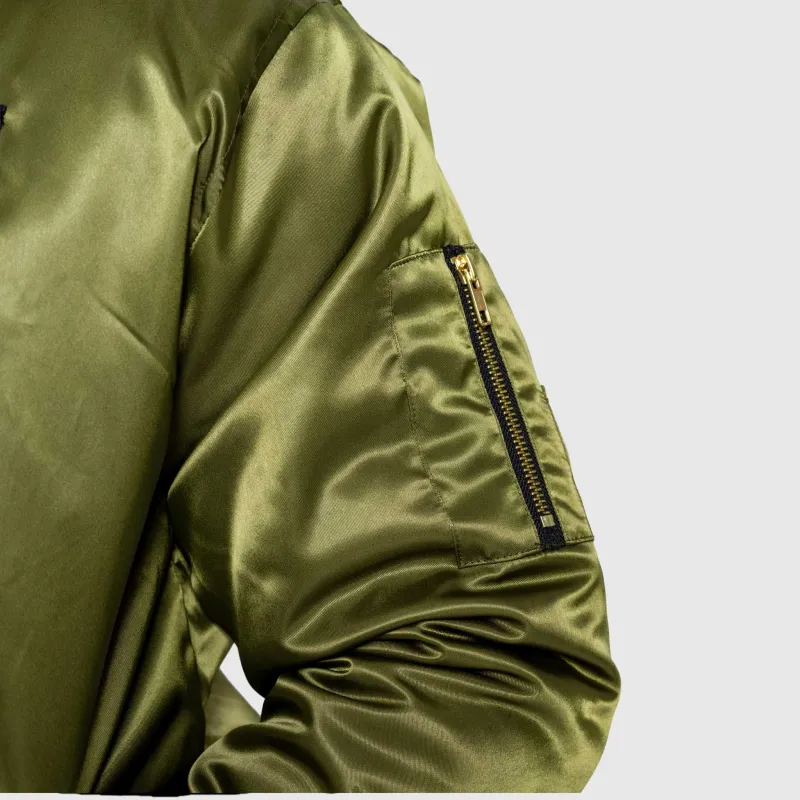 Jachetă Bomber Iron Aesthetics Maverick, verde-11
