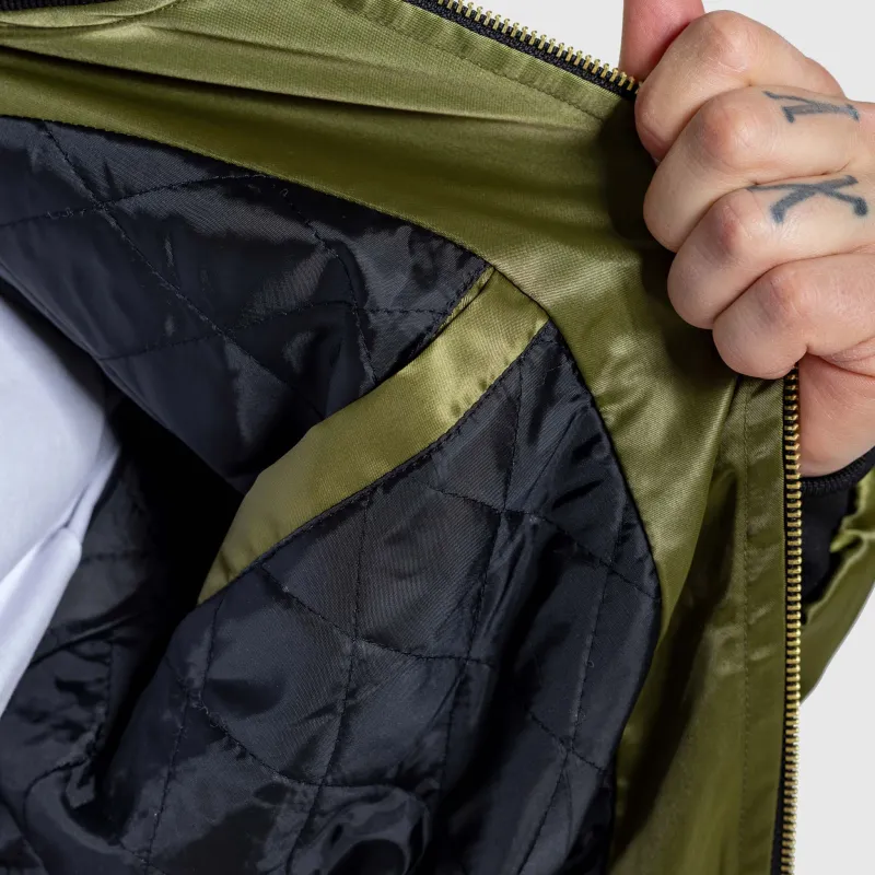 Jachetă Bomber Iron Aesthetics Maverick, verde-10