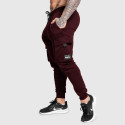 Pantaloni de trening bărbați Iron Aesthetics Cargo Joggers, vișinii