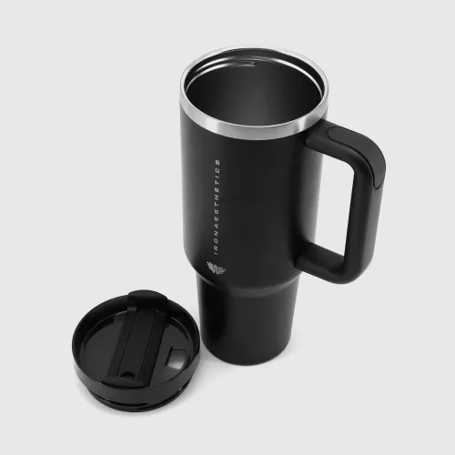 Pahar termo din oțel inoxidabil Iron Aesthetics City Tumbler 1200 ml, negru