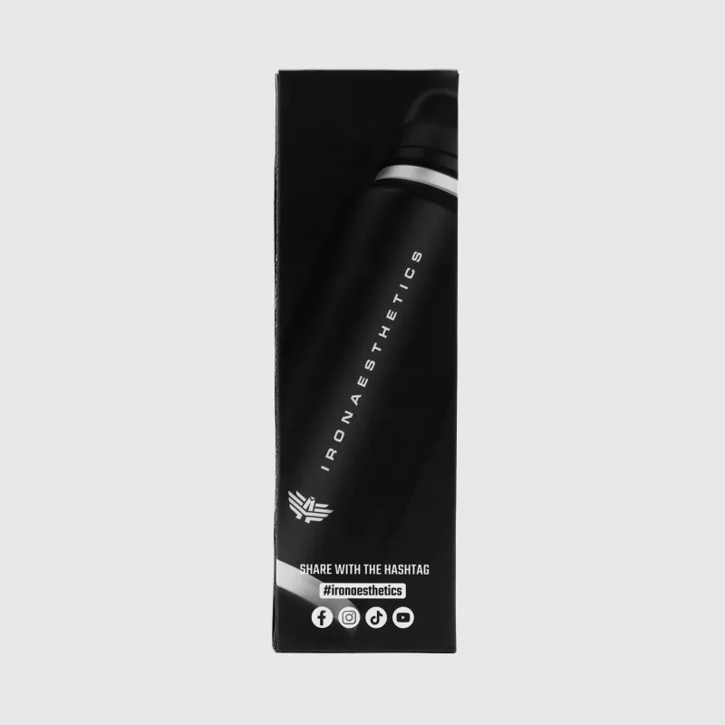 Sticlă oțel inoxidabil Iron Aesthetics TwinCap 800 ml, neagră-6