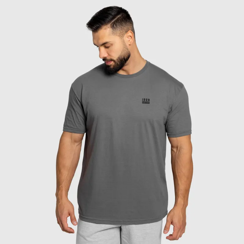 Tricou bărbați Iron Aesthetics Blackout, charcoal-6