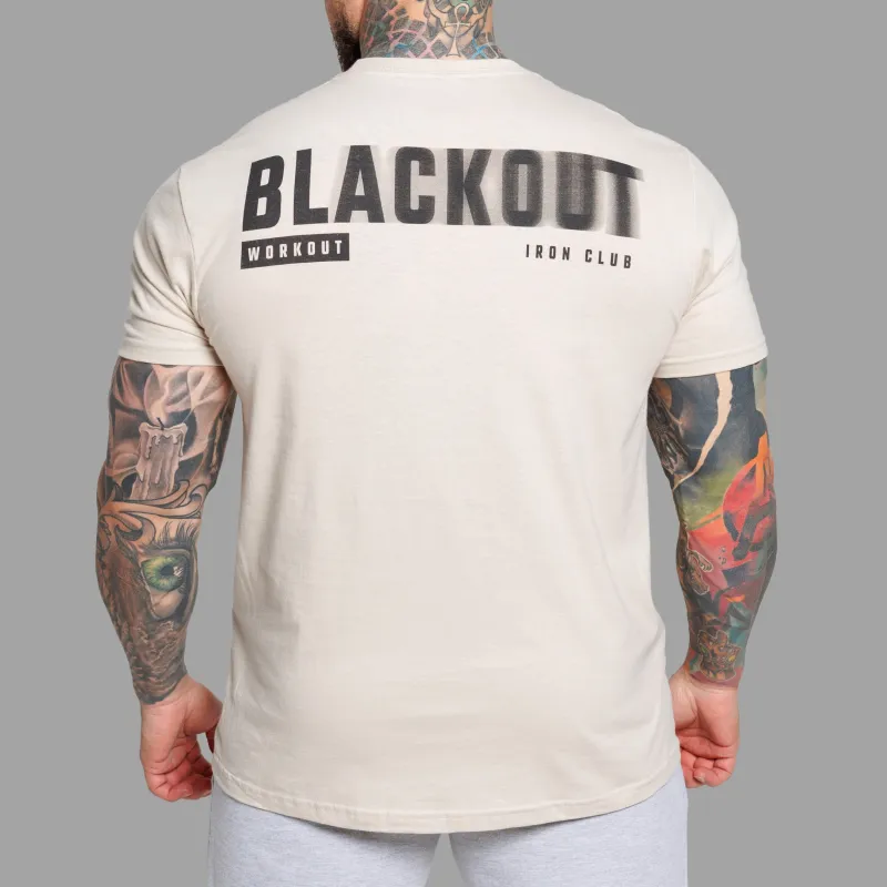 Tricou bărbați Iron Aesthetics Blackout, sand-1
