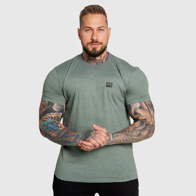 Tricou bărbați Iron Aesthetics Blackout, verde-5