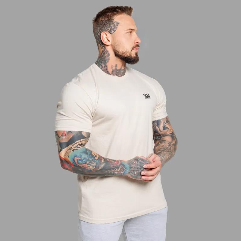 Tricou bărbați Iron Aesthetics Blackout, sand-5