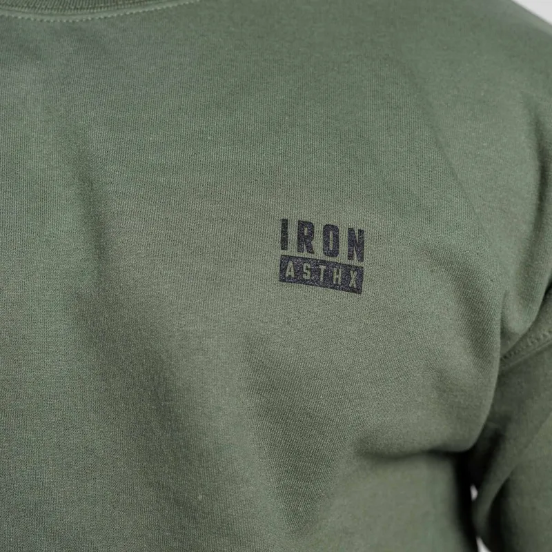 Pulover bărbați Iron Aesthetics Blackout, verde-7