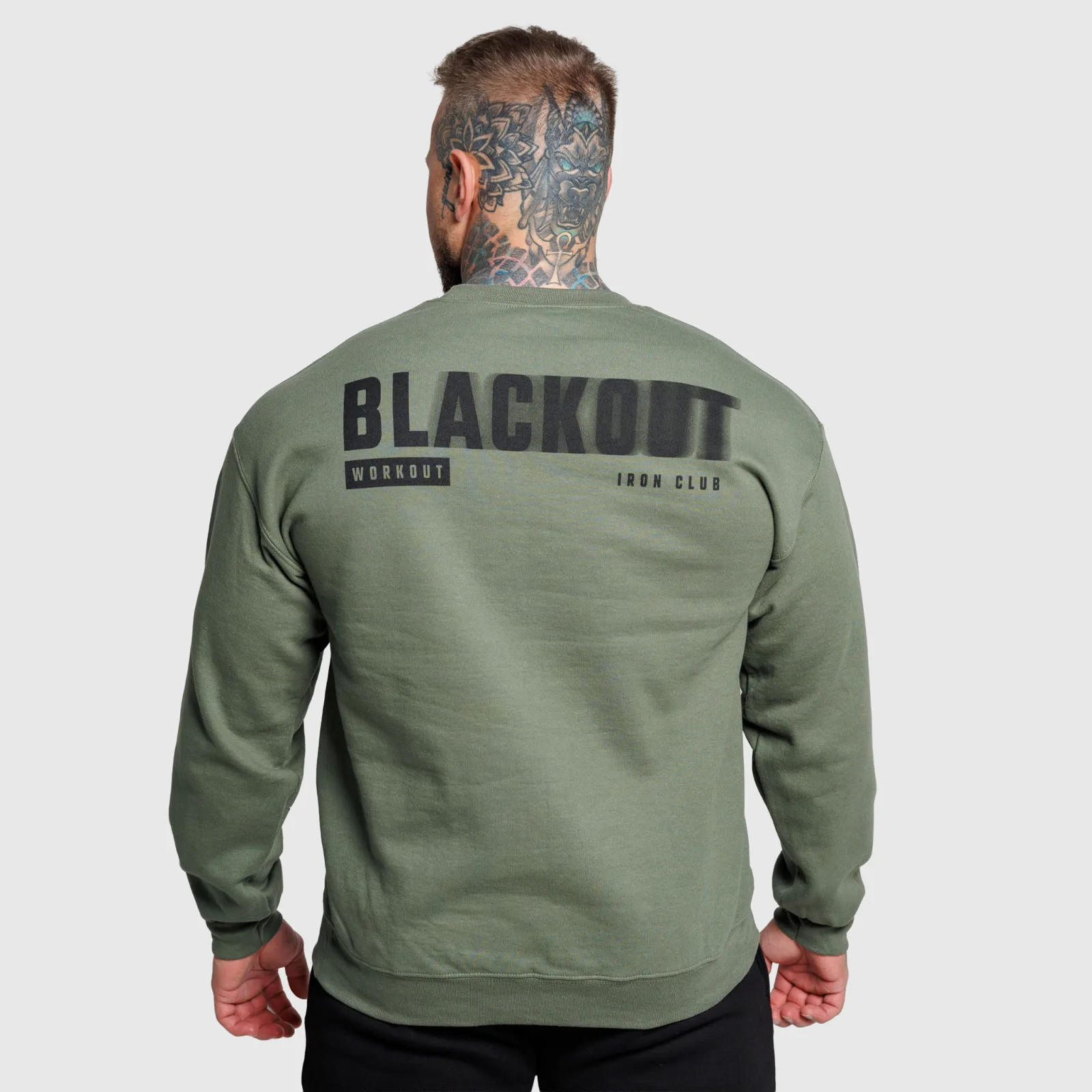 Pulover bărbați Iron Aesthetics Blackout, verde-1