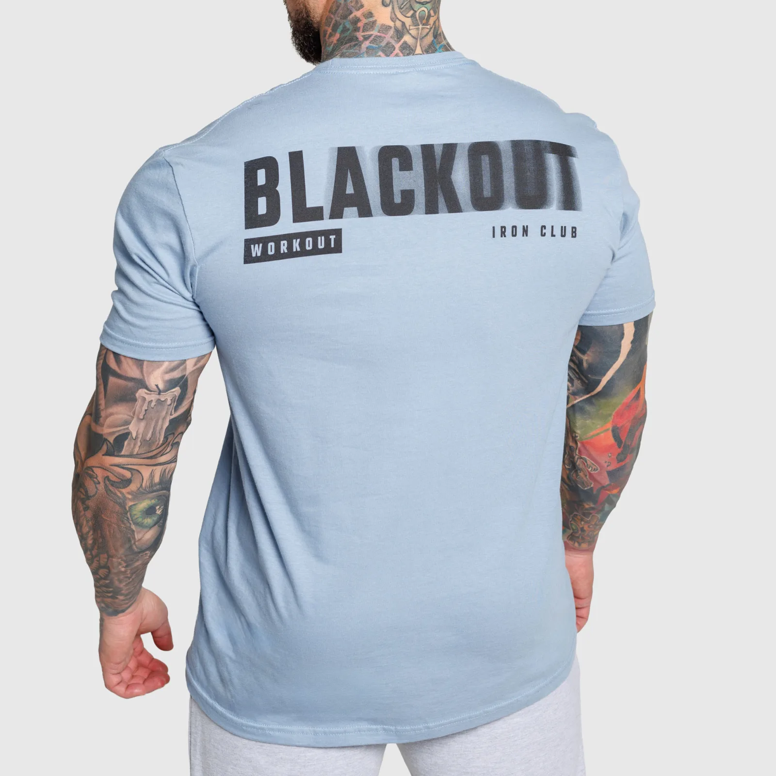 Tricou bărbați Iron Aesthetics Blackout, albastru-1
