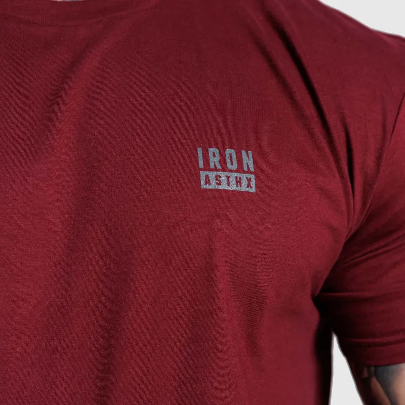 Tricou bărbați Iron Aesthetics Blackout, vișiniu-7