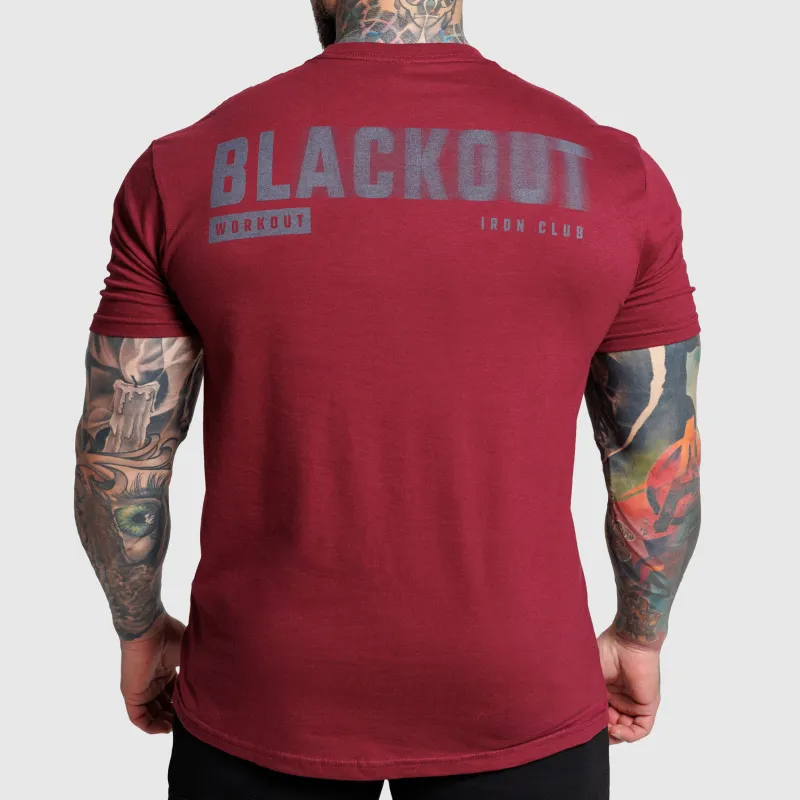 Tricou bărbați Iron Aesthetics Blackout, vișiniu-1