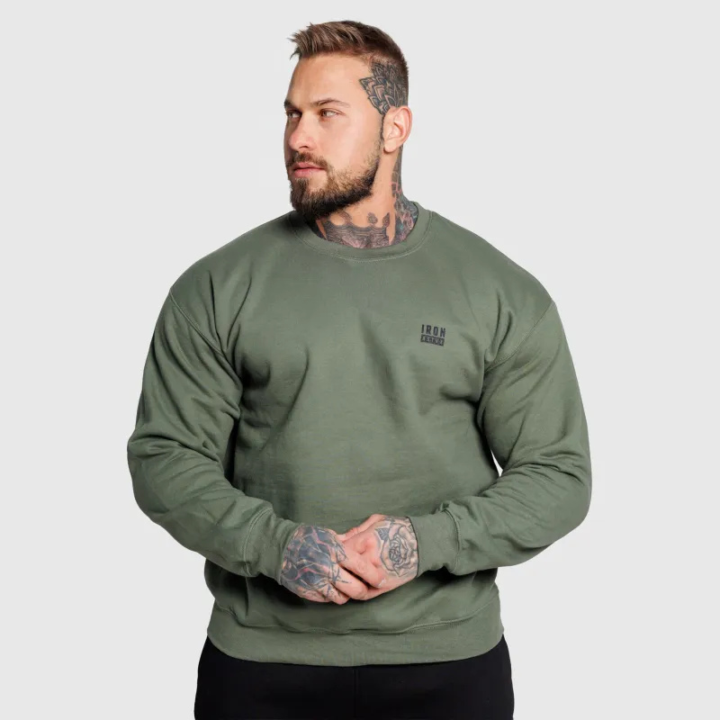 Pulover bărbați Iron Aesthetics Blackout, verde-4