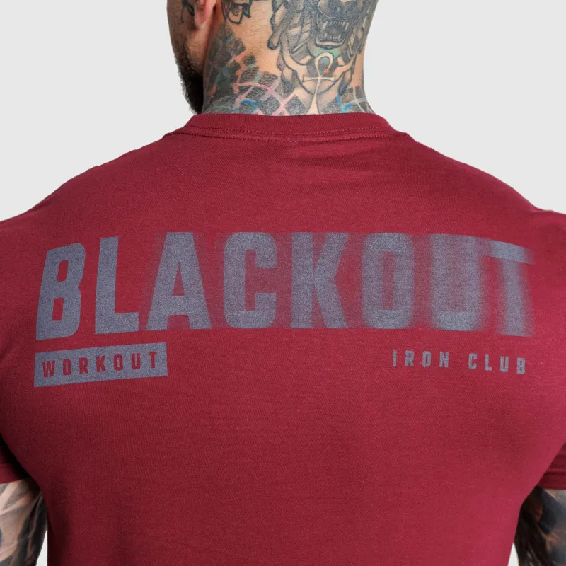 Tricou bărbați Iron Aesthetics Blackout, vișiniu-6