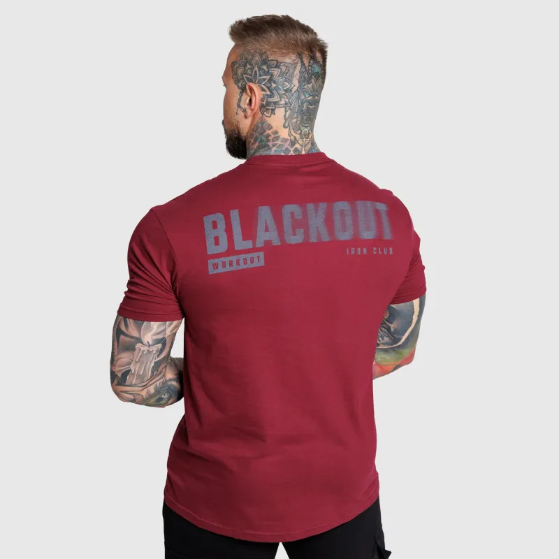 Tricou bărbați Iron Aesthetics Blackout, vișiniu-3