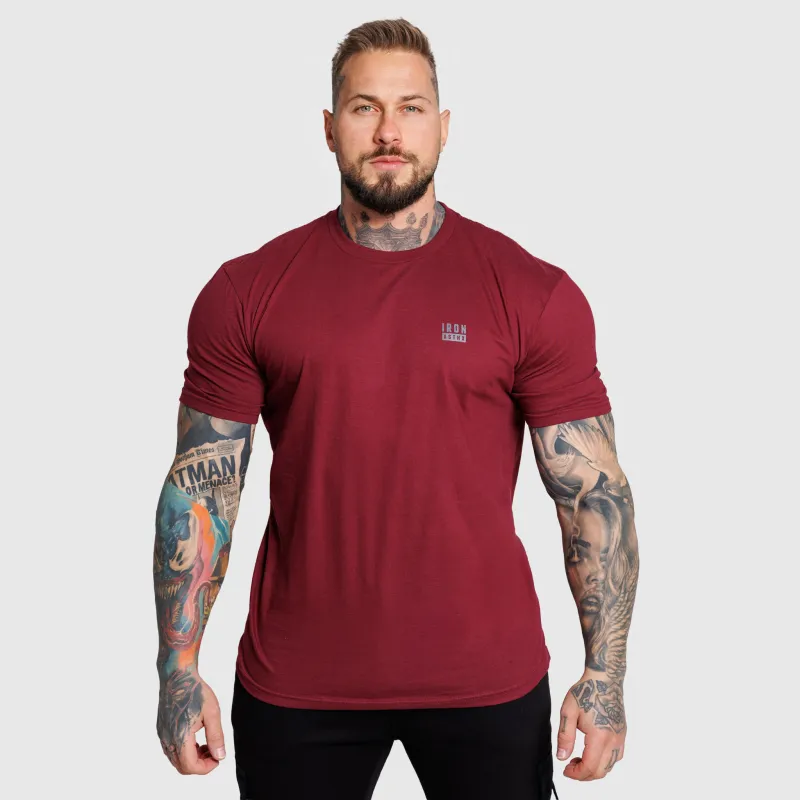 Tricou bărbați Iron Aesthetics Blackout, vișiniu-2