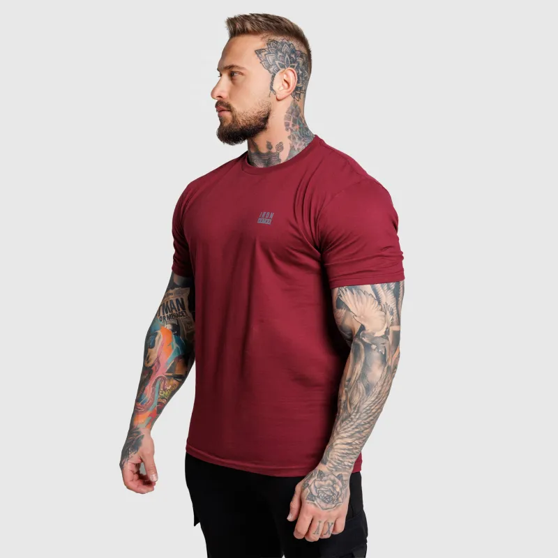 Tricou bărbați Iron Aesthetics Blackout, vișiniu-5