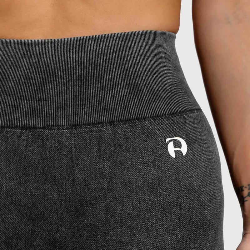 Colanți damă Iron Aesthetics Faded, washed black-3