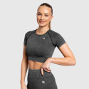 Crop top damă Iron Aesthetics Faded, washed black