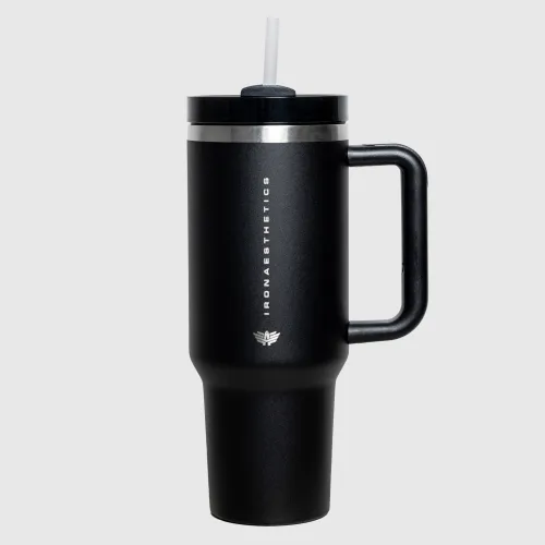 Pahar termo din oțel inoxidabil Iron Aesthetics City Tumbler 1200 ml, negru